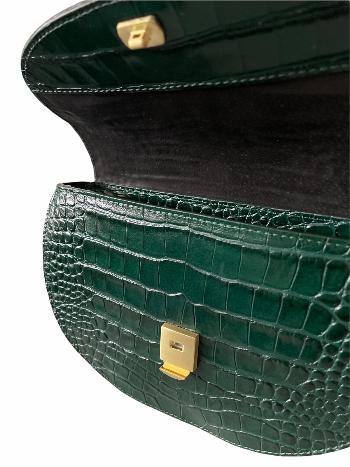 ROSALIE butelkowa torebka damska półksiężyc