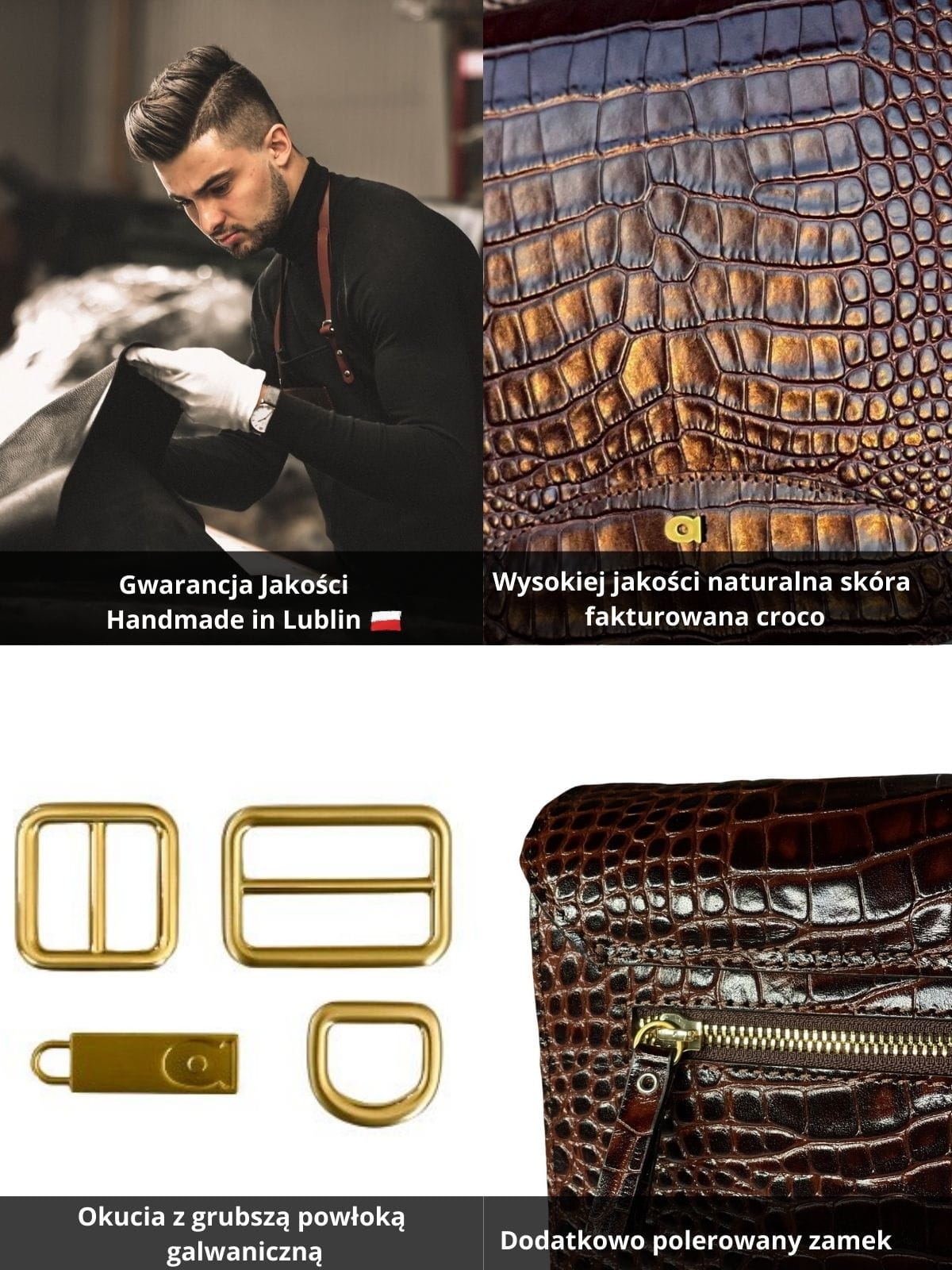 SALLY 4 brązowa skórzana torebka damska listonoszka