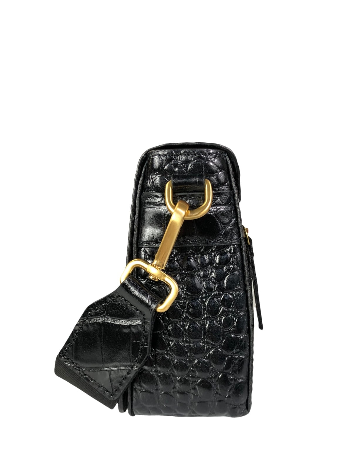 SALLY 5 mała czarna skórzana torebka damska listonoszka