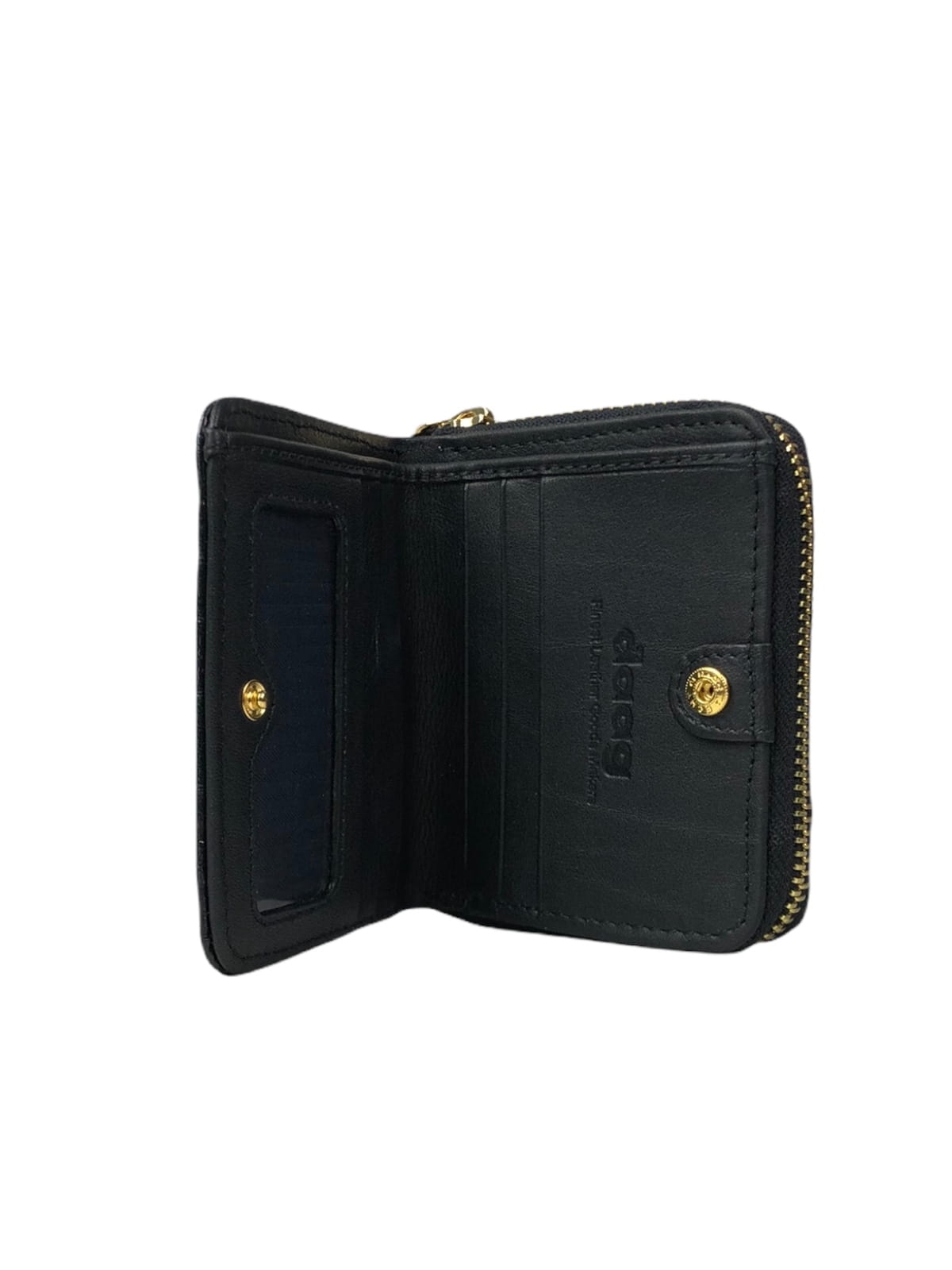 DIANA czarny portfel damski skórzany