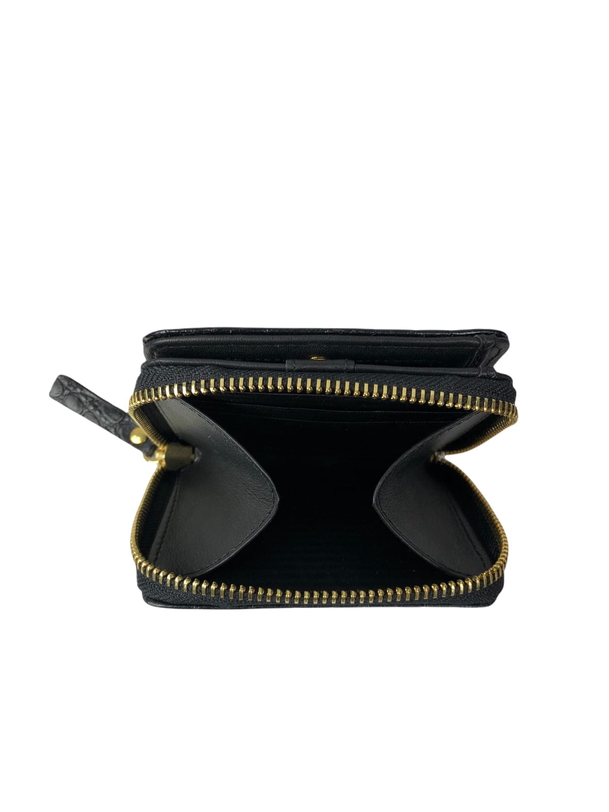 DIANA czarny portfel damski skórzany