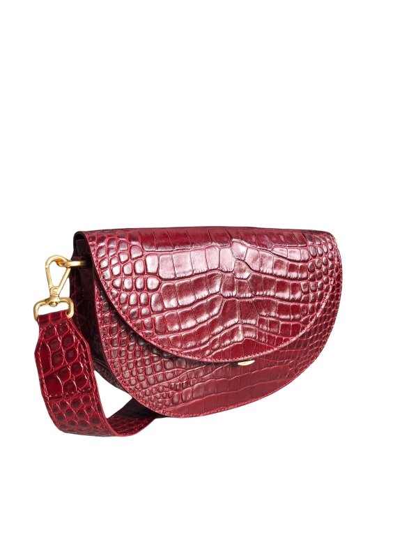 ROSALIE kolor wina torebka damska półksiężyc