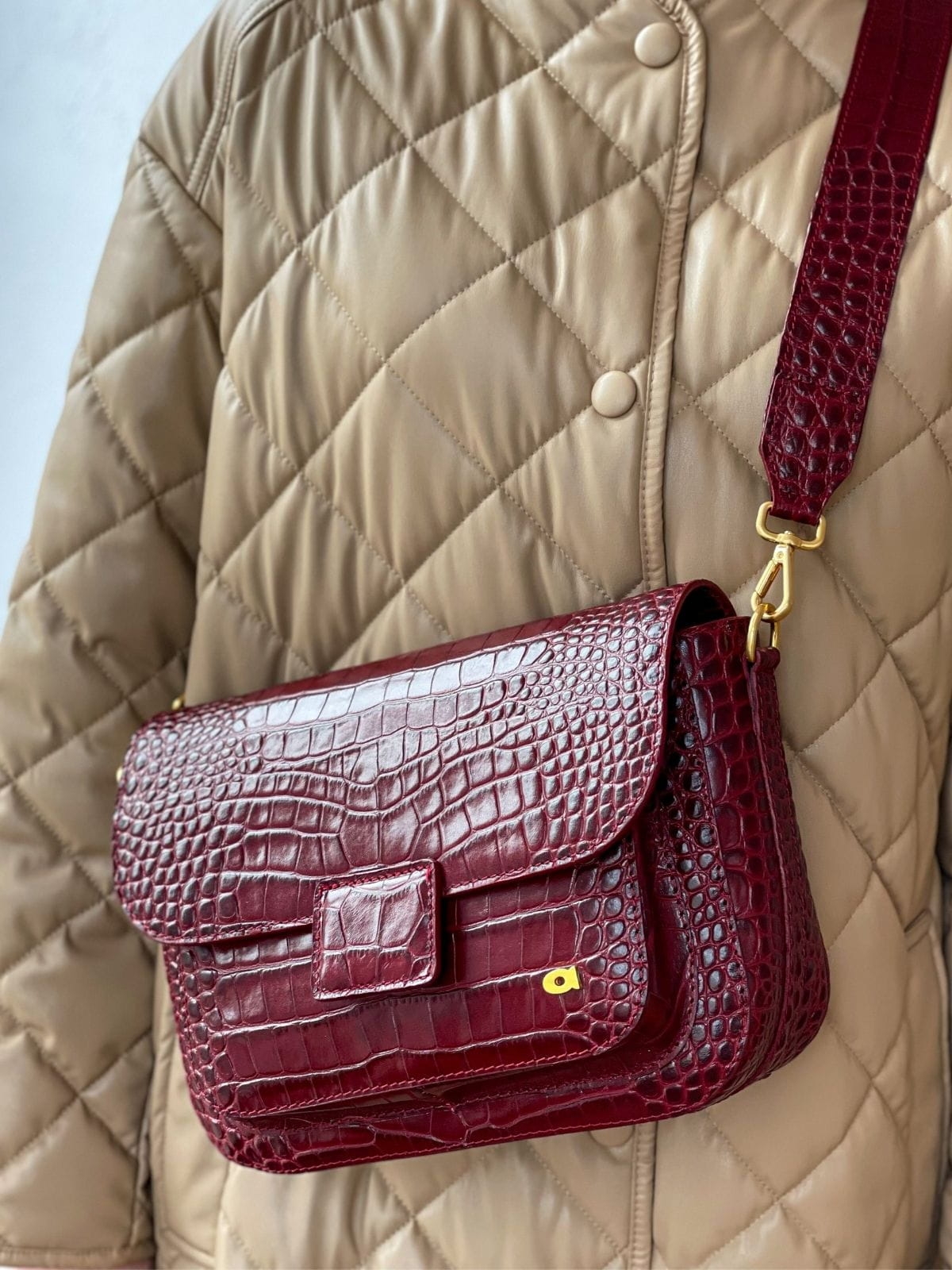 MADELINE kolor wina skórzana torebka damska duża