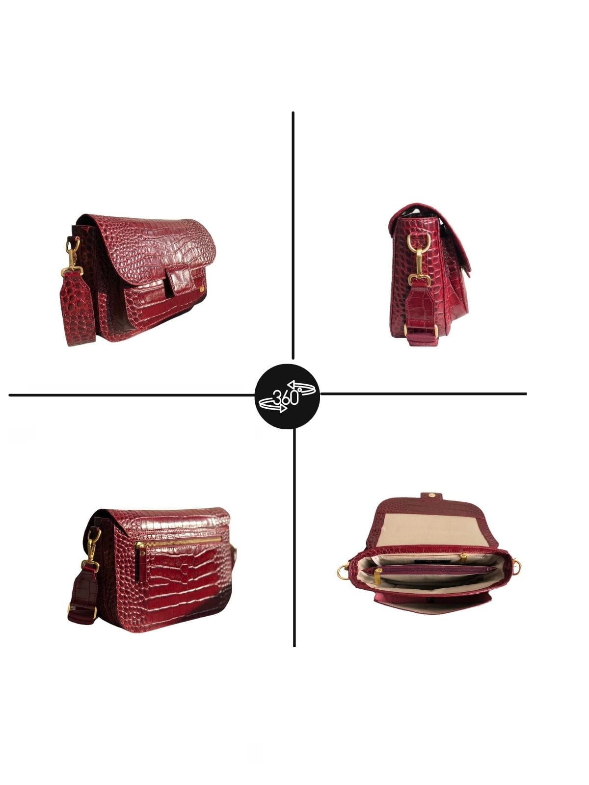 MADELINE kolor wina skórzana torebka damska duża