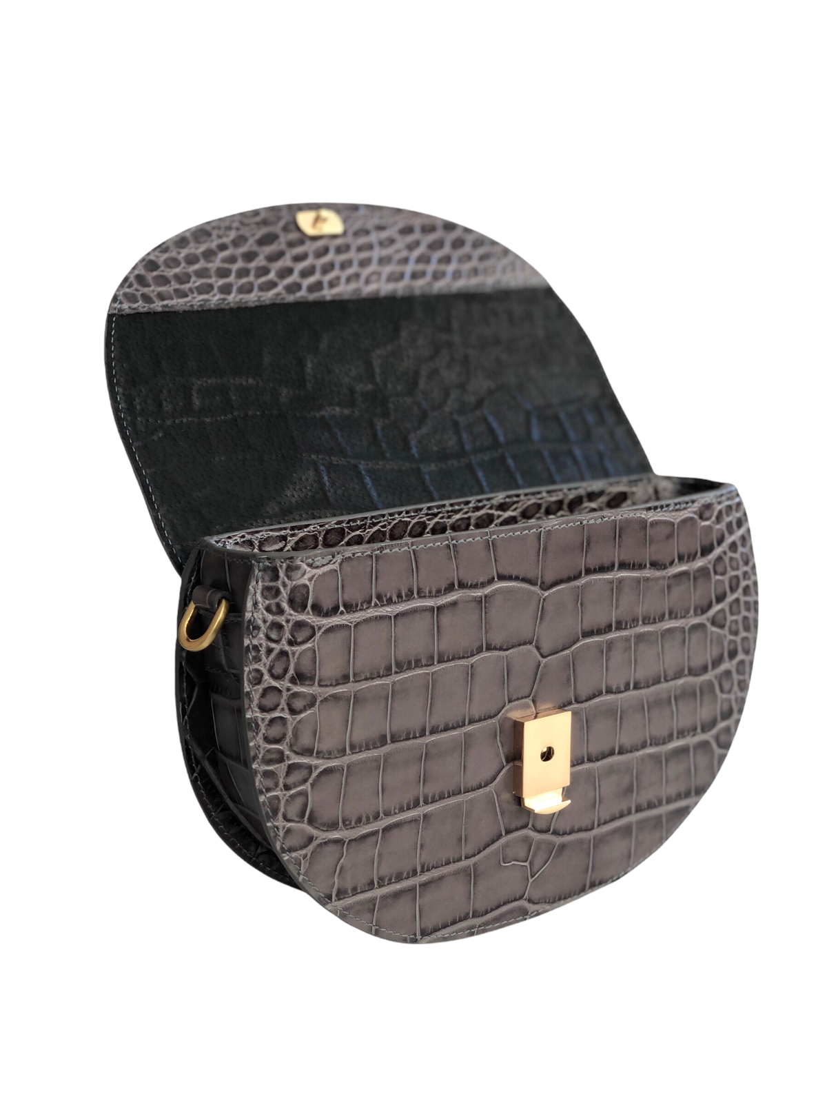 ROSALIE szara torebka damska półksiężyc