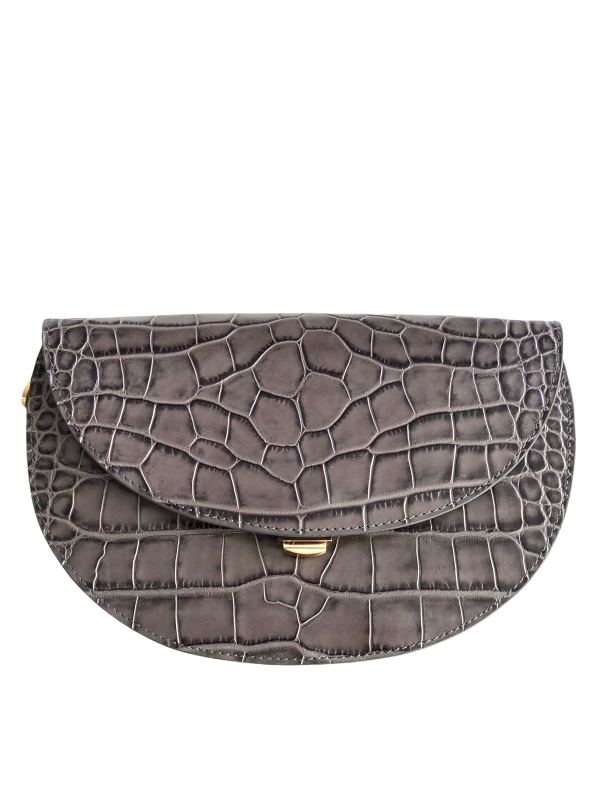 ROSALIE szara torebka damska półksiężyc