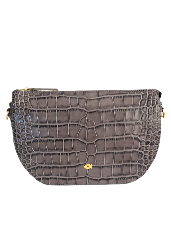 CHARLOTTE szara torebka damska półksiężyc