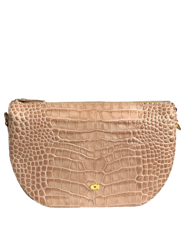 CHARLOTTE beżowa croco torebka damska półksiężyc