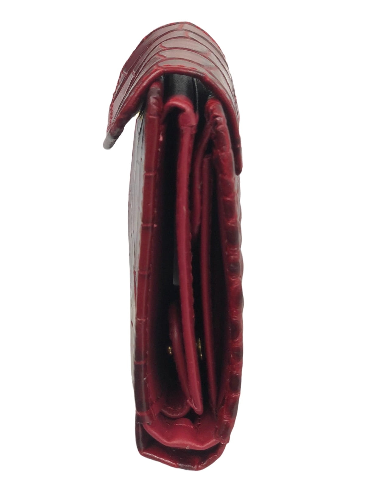 MELANIE czerwony skórzany portfel damski croco