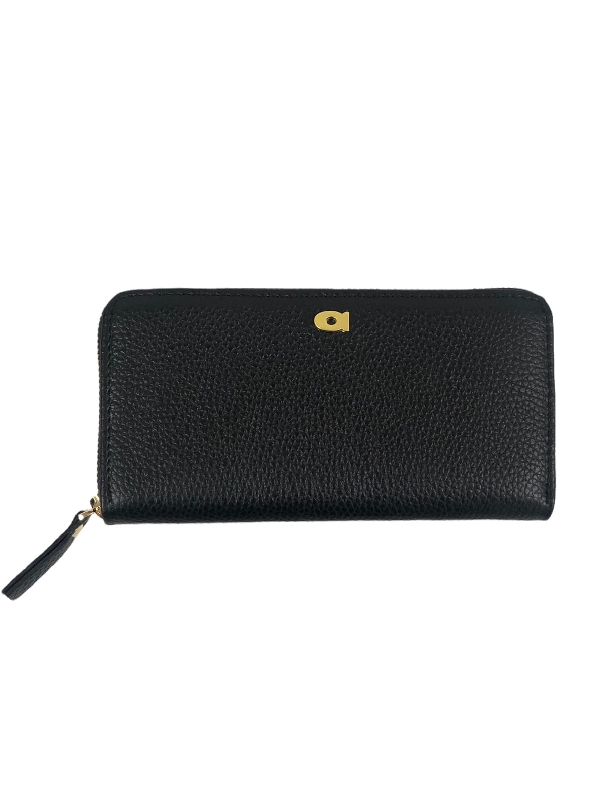 MADISON czarny skórzany portfel damski groszek