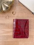 MELANIE czerwony skórzany portfel damski