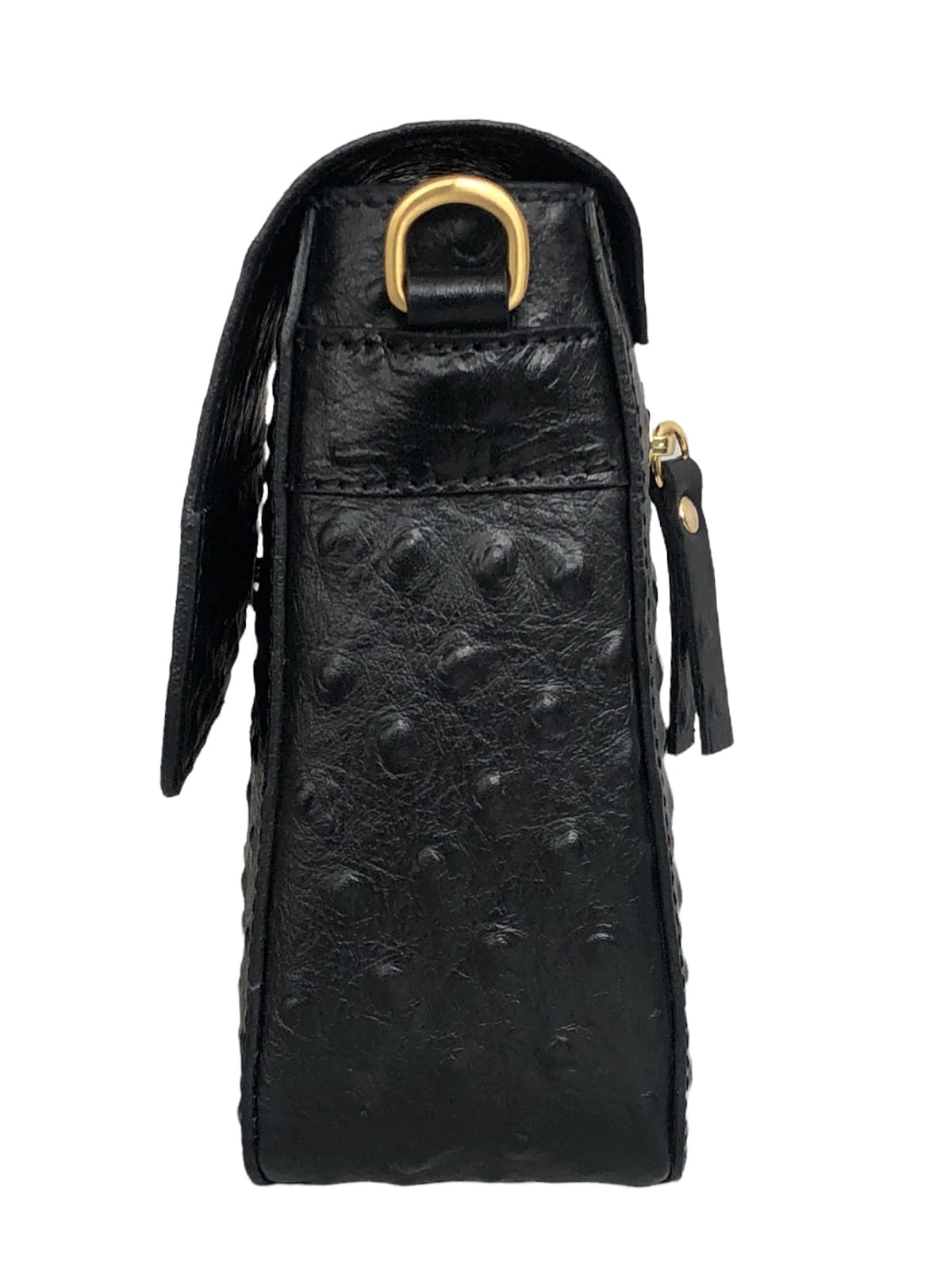 MARIA czarna skórzana torebka damska listonoszka torba na ramię