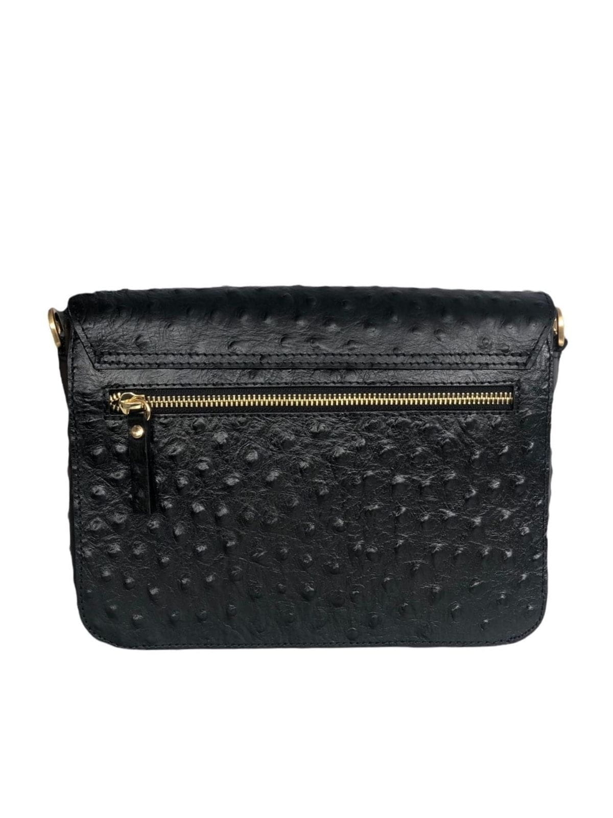 MARIA czarna skórzana torebka damska listonoszka torba na ramię