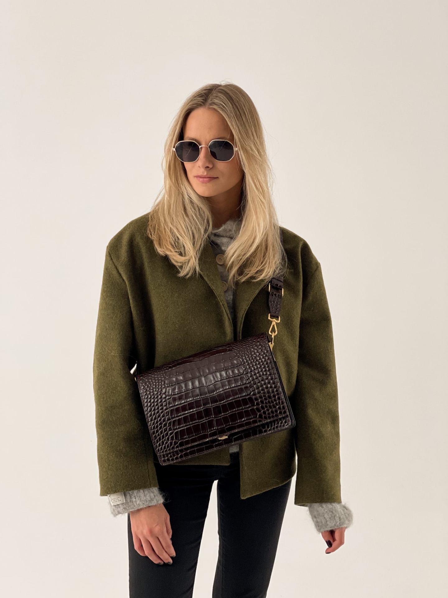 HARMONY brązowa skórzana torebka damska duża