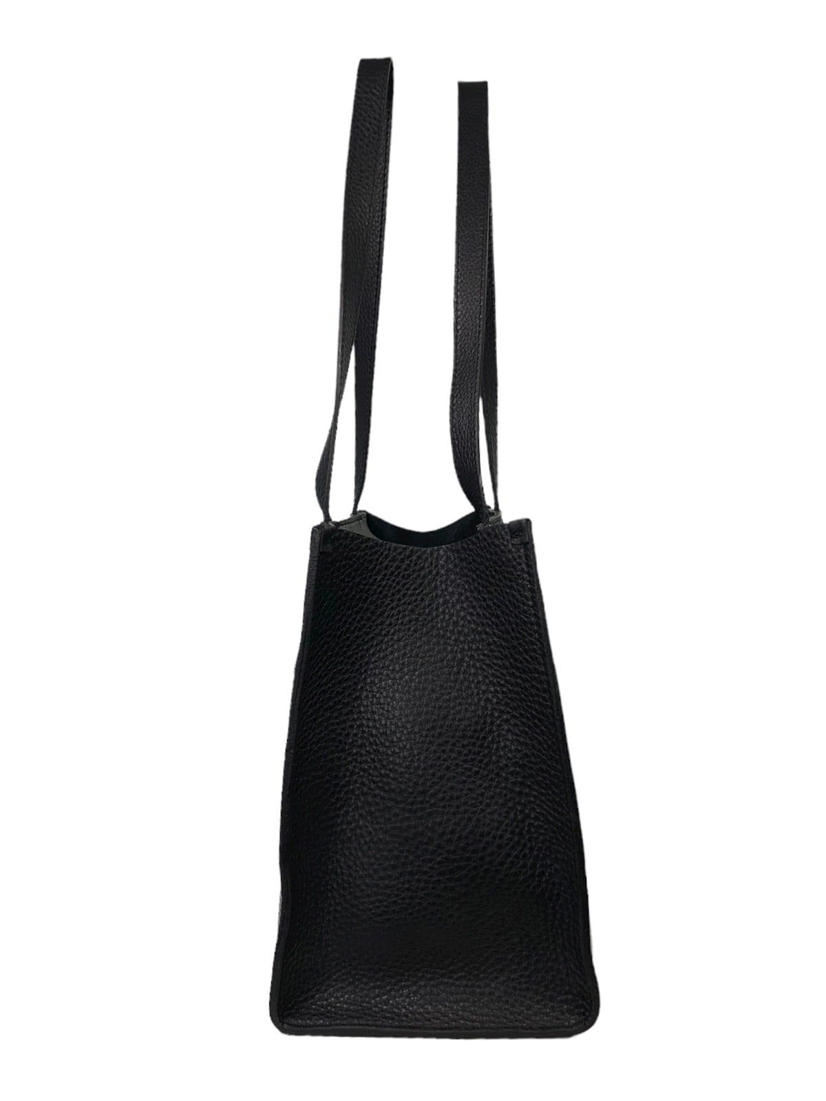 MINI HERMIONA torba shopper damska skórzana shopperka czarna