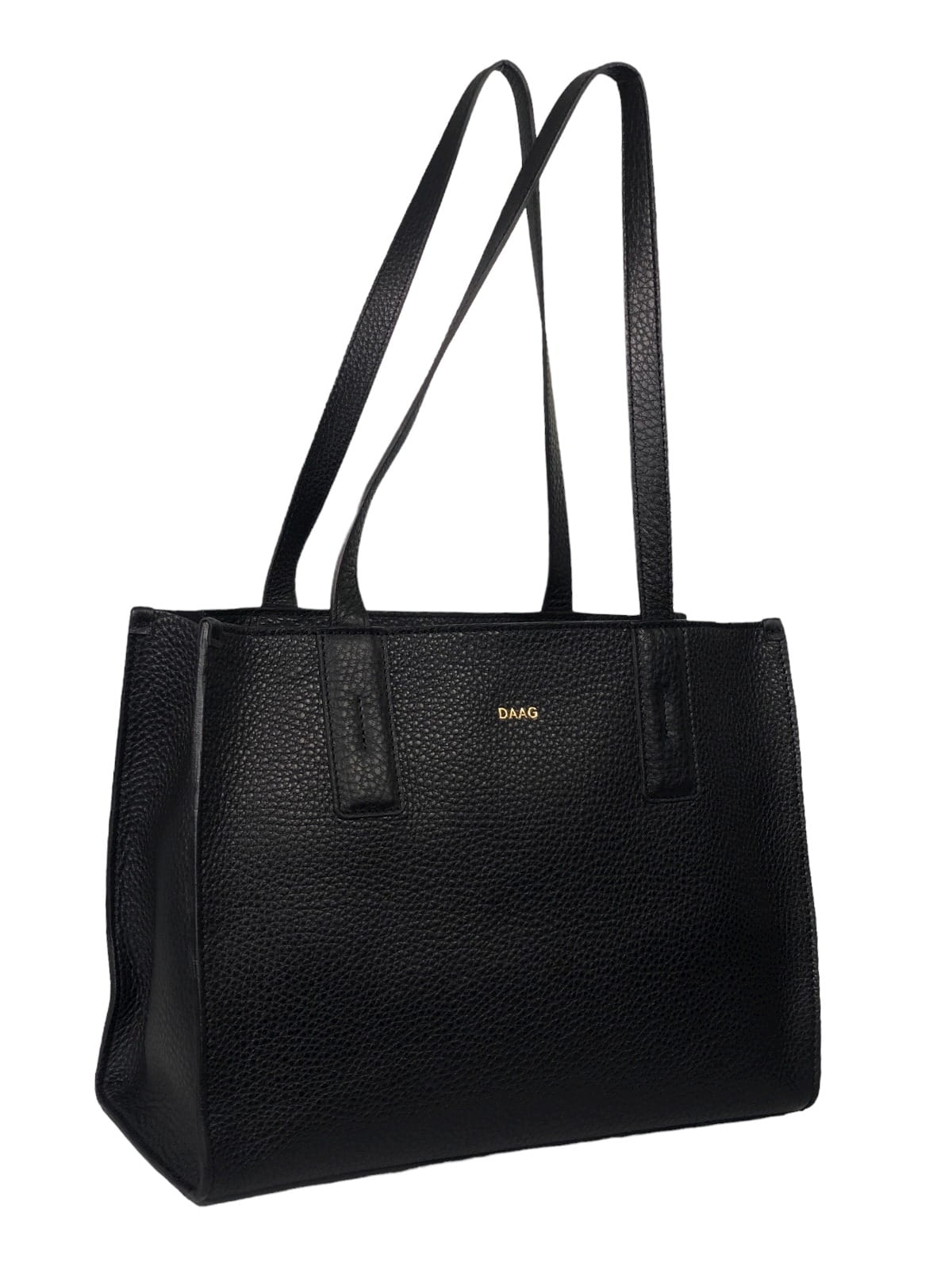 MINI HERMIONA torba shopper damska skórzana shopperka czarna