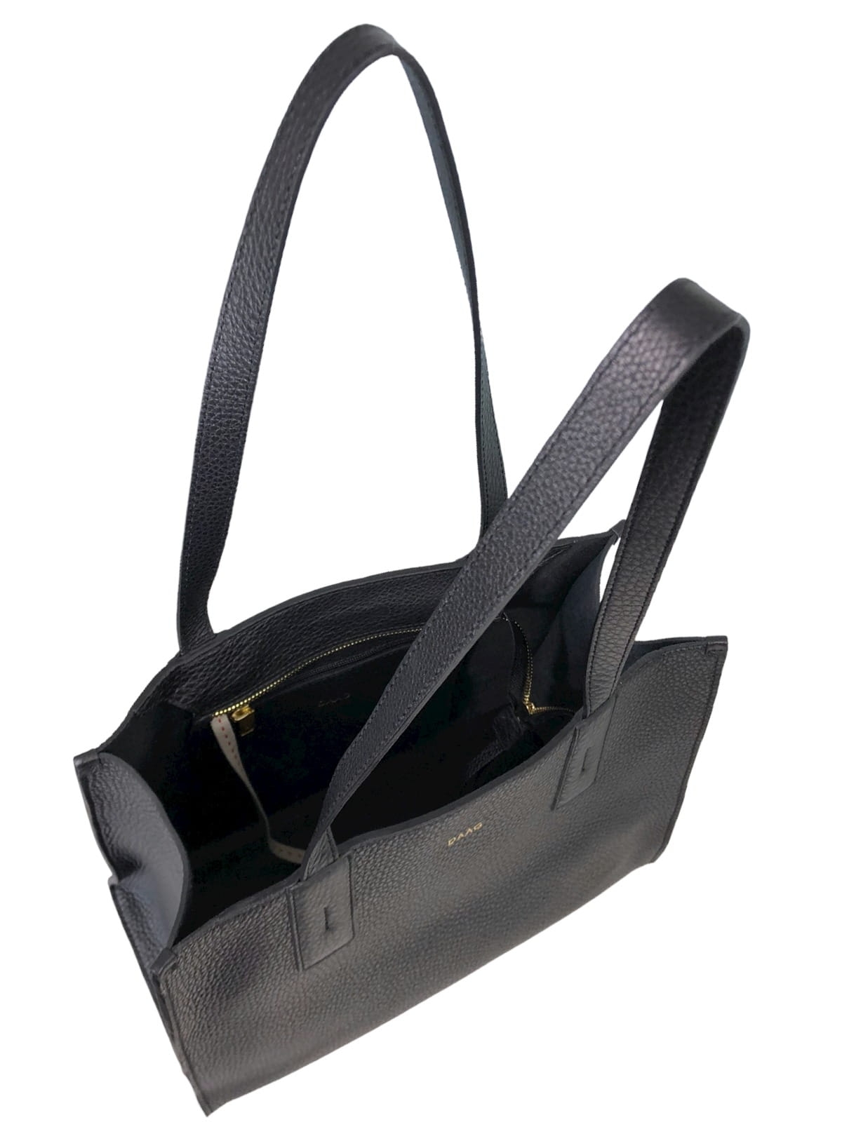 MINI HERMIONA torba shopper damska skórzana shopperka czarna