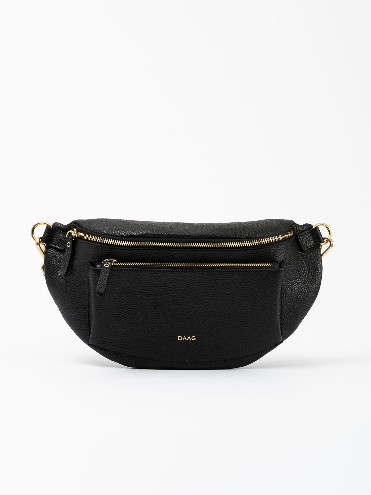 LARISSA XL czarna duża nerka damska saszetka torebka skórzana