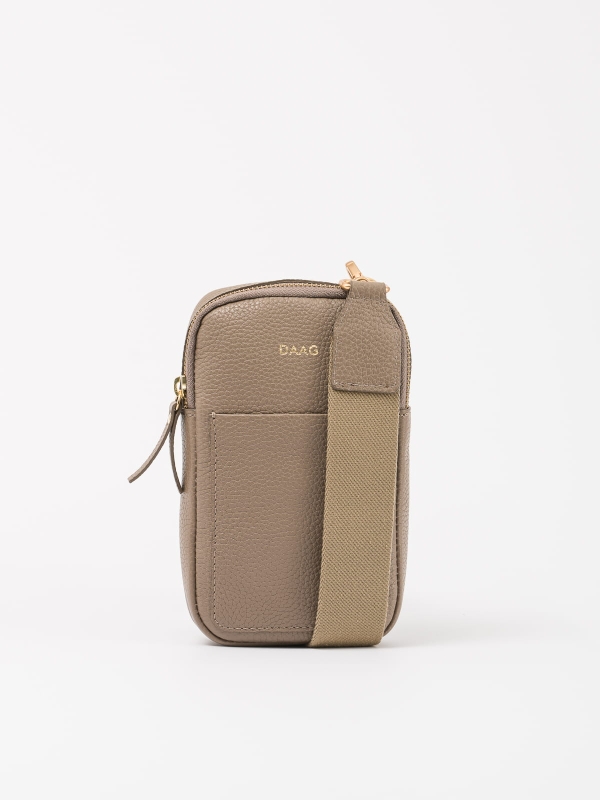 Irma taupe torebka na telefon i portfel torebeczka na telefon