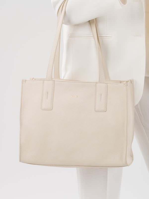 MINI HERMIONA torba shopper damska skórzana shopperka