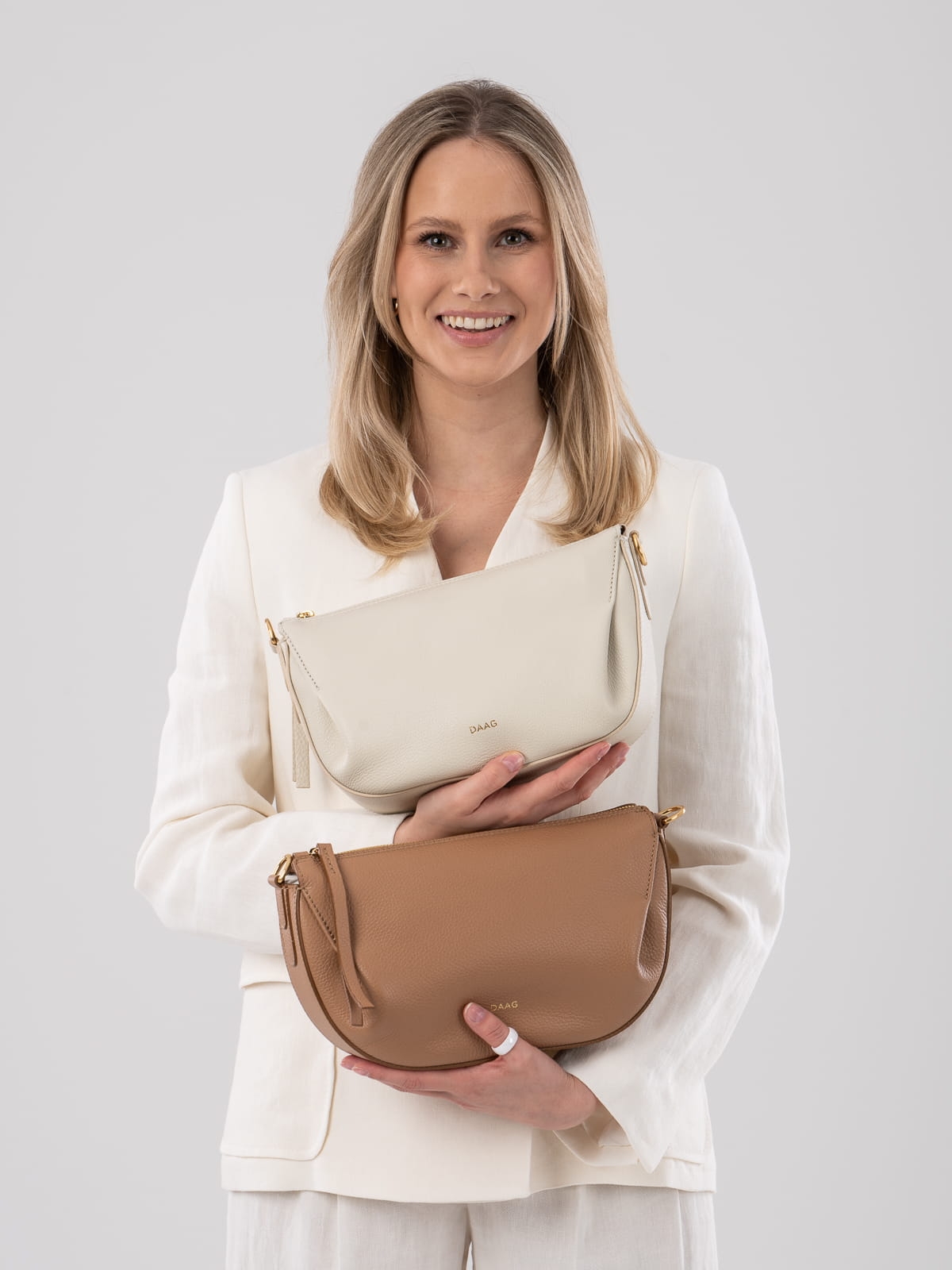 Penelope milk skórzana torebka damska listonoszka torba na ramię