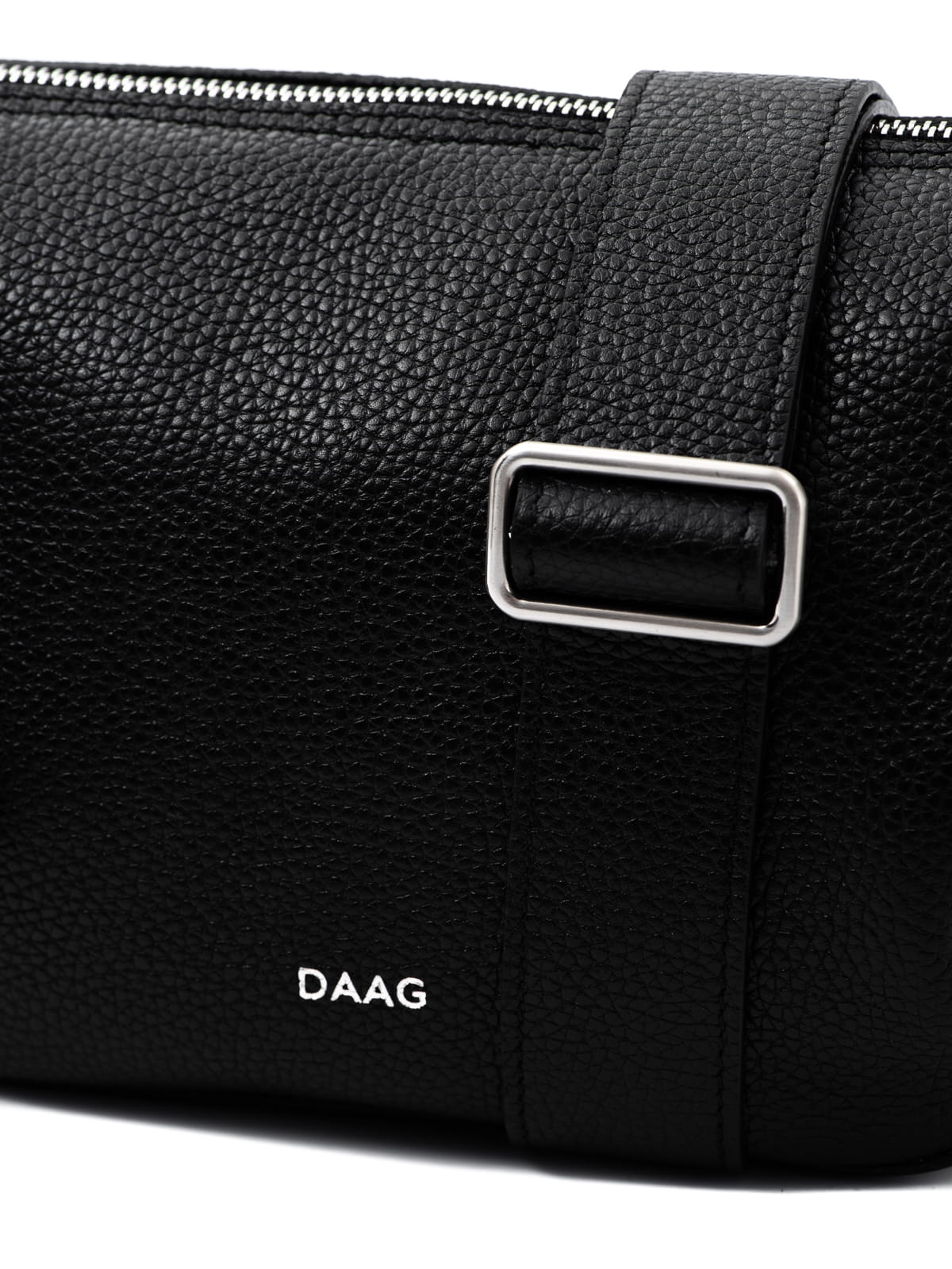 Penelope czarna skórzana torebka damska listonoszka torba na ramię srebrne elementy