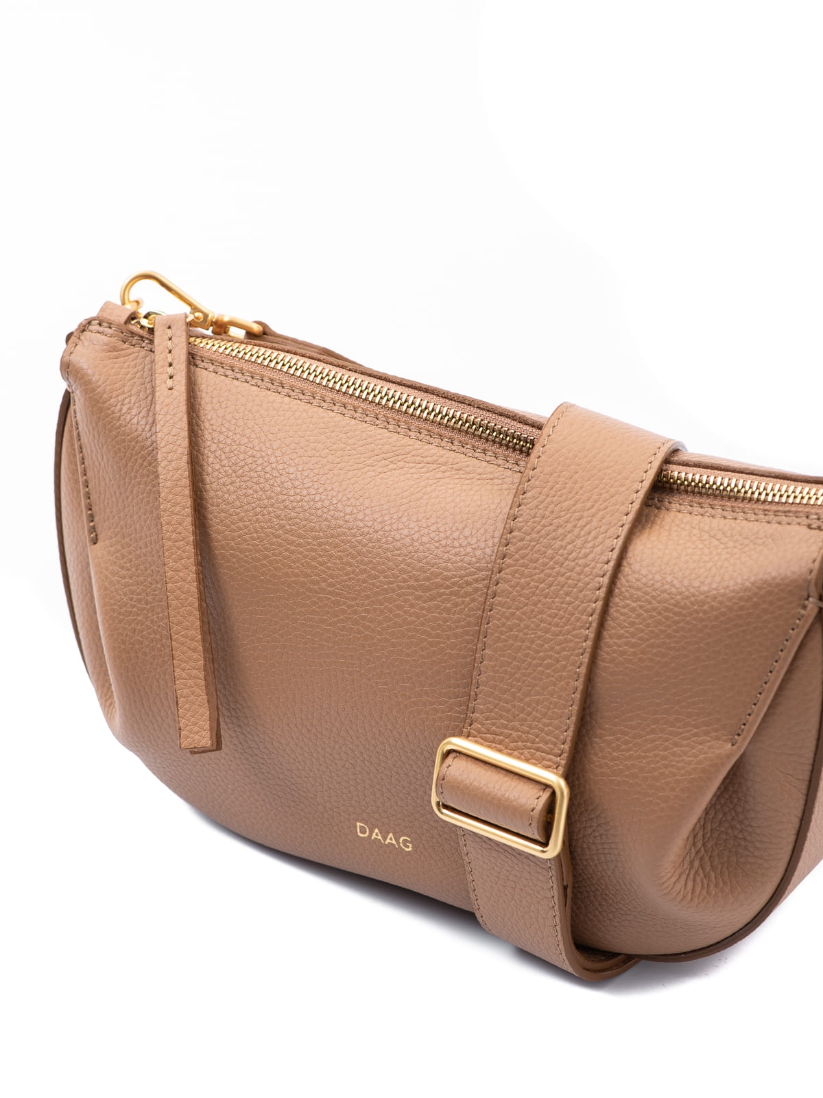 PENELOPE beżowa skórzana torebka damska listonoszka torba na ramię
