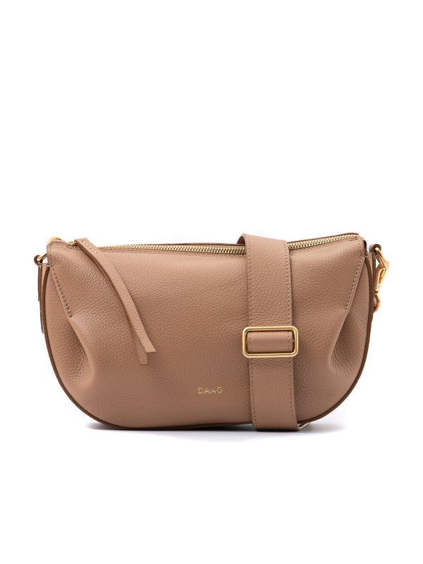 PENELOPE beżowa skórzana torebka damska listonoszka torba na ramię