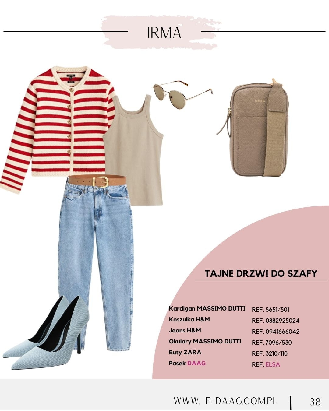 IRMA taupe torebka na telefon i portfel torebeczka na telefon