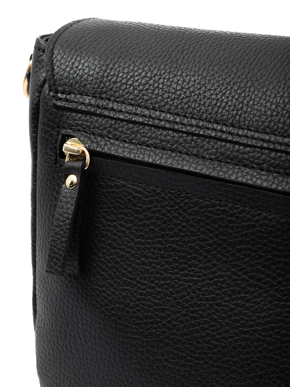 EMMANUELA czarna skórzana torebka damska listonoszka torba na ramię