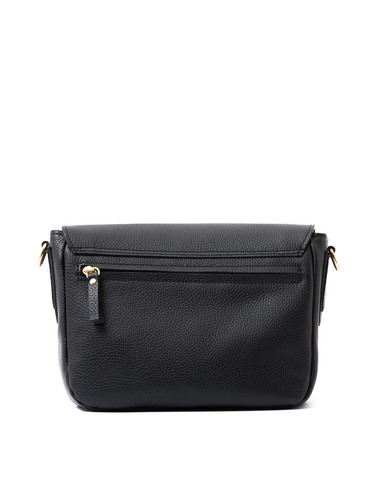 EMMANUELA czarna skórzana torebka damska listonoszka torba na ramię