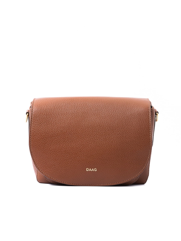 EMMANUELA koniak skórzana torebka damska listonoszka torba na ramię