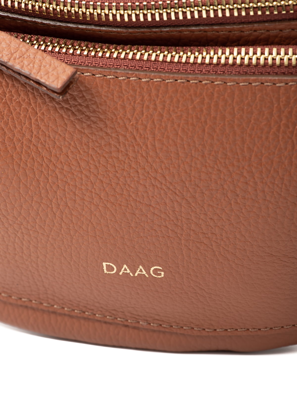 LARISSA koniak duża damska nerka saszetka torebka skórzana