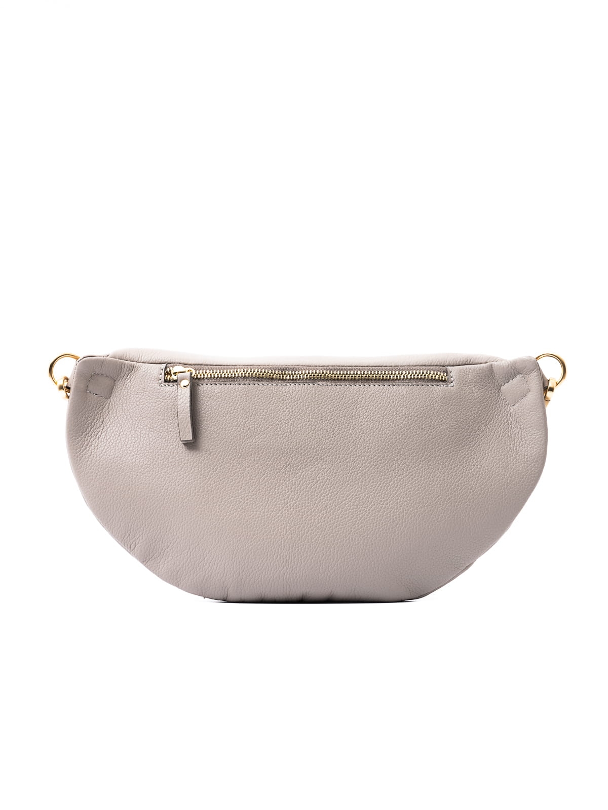 LARISSA XL beżowa duża nerka damska saszetka torebka skórzana