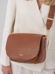EMMANUELA koniak skórzana torebka damska listonoszka torba na ramię
