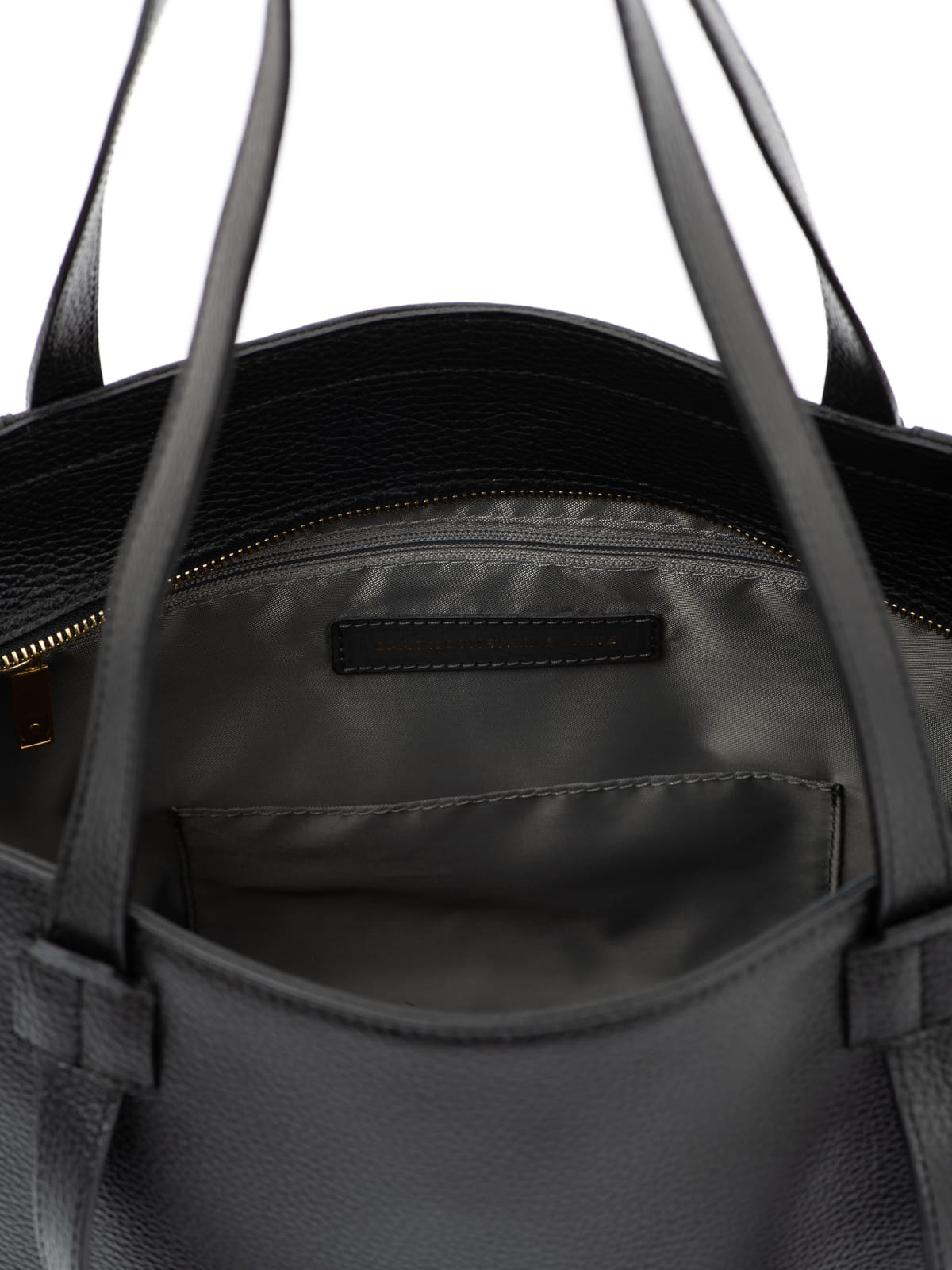 ELENA czarna duża damska skórzana torebka shopperka SOMETHINGWHITE