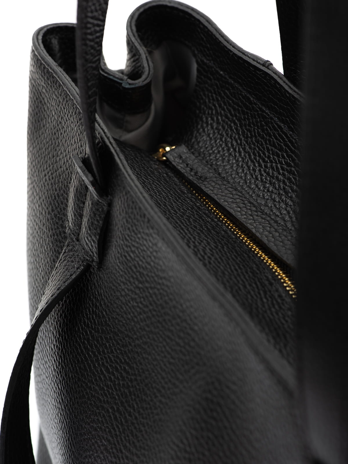 ELENA czarna duża damska skórzana torebka shopperka SOMETHINGWHITE