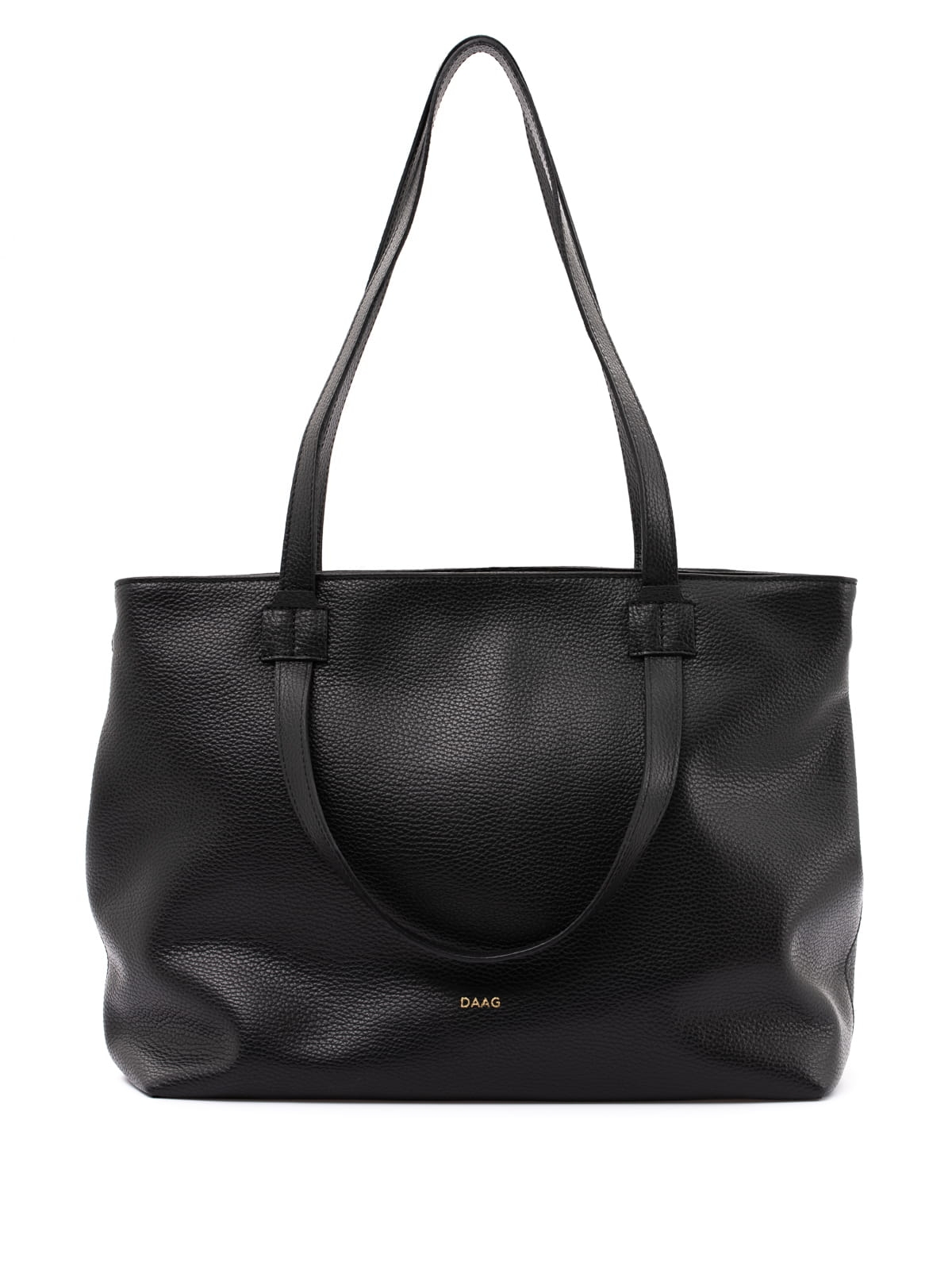 ELENA czarna duża damska skórzana torebka shopperka SOMETHINGWHITE