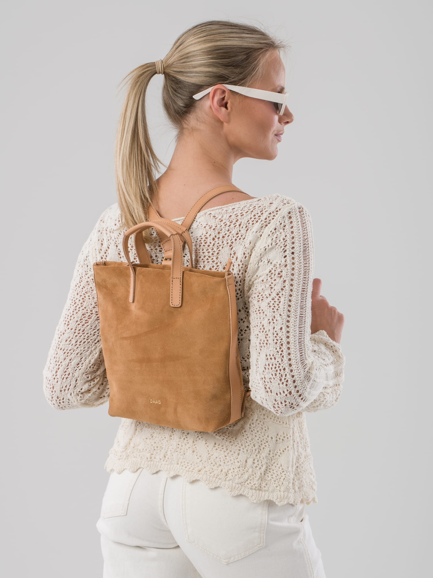 Lea beżowy plecak skórzany damski plecak miejski