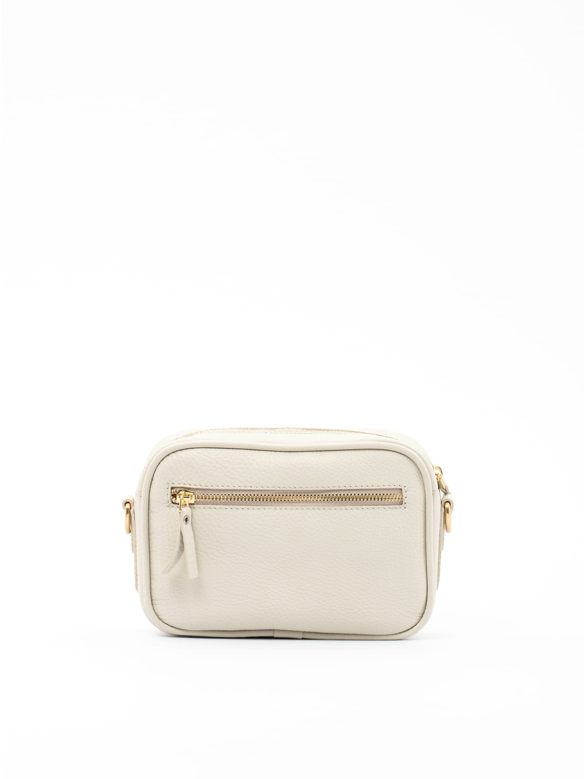 BETTY biała mała skórzana torebka damska listonoszka