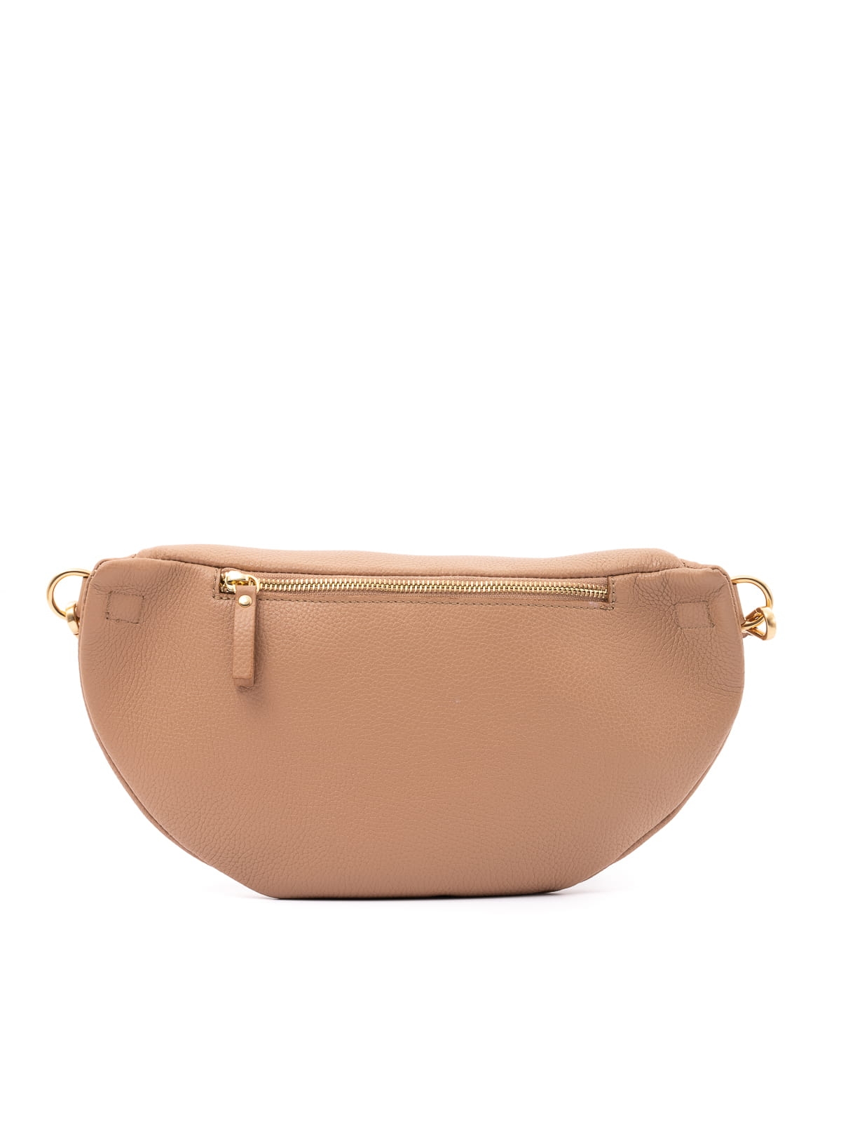 LARISSA XL beżowa duża nerka damska saszetka torebka skórzana