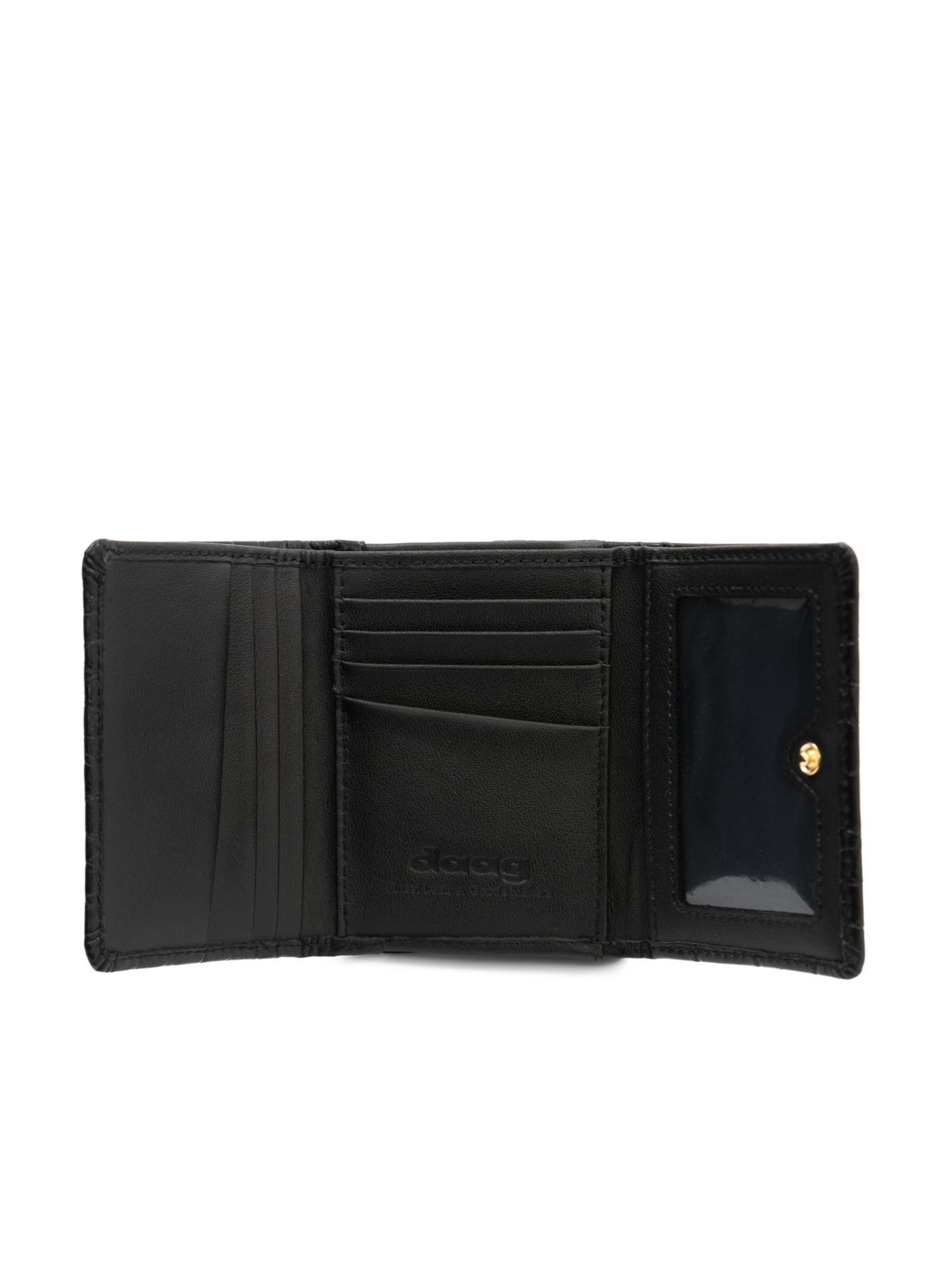 ROSE czarny portfel damski skórzany