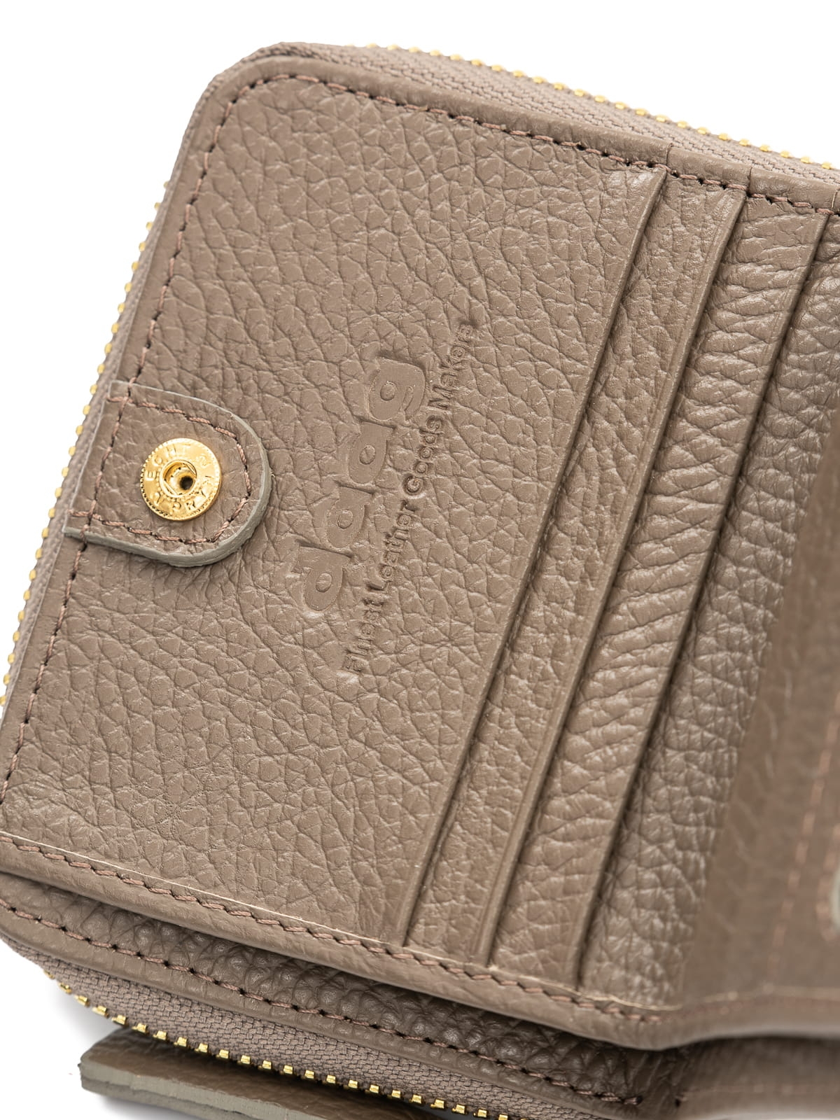 DIANA taupe portfel damski skórzany groszek