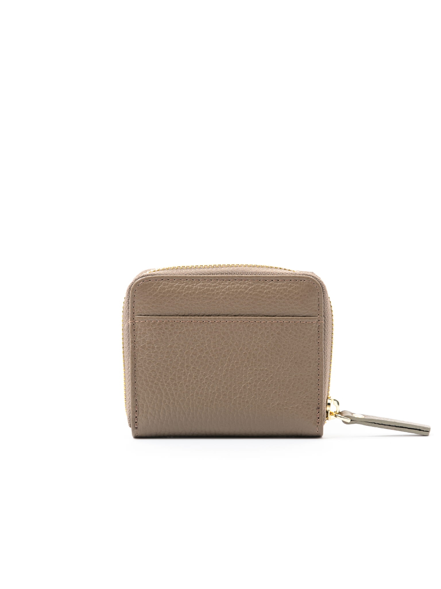 DIANA taupe portfel damski skórzany groszek