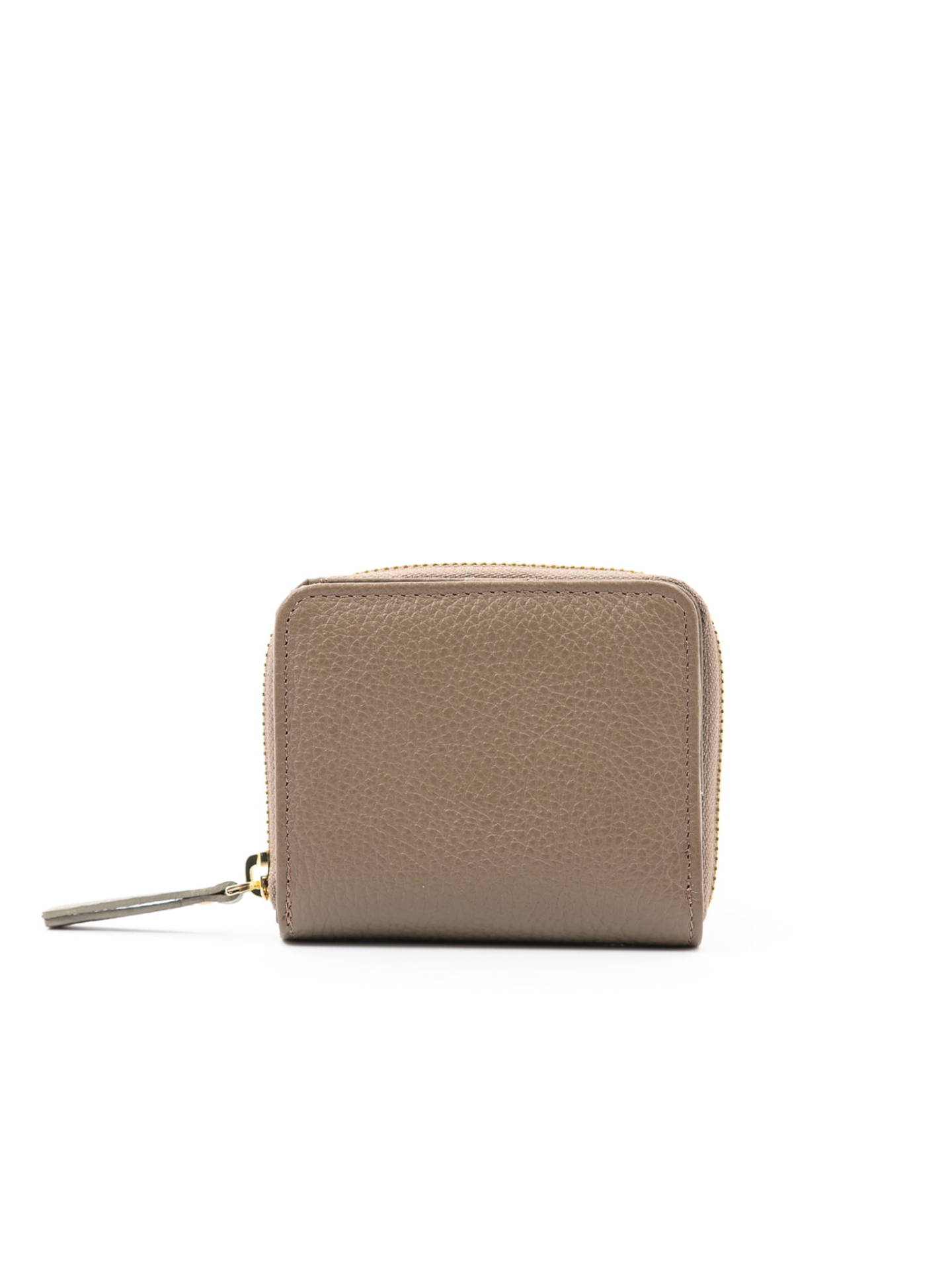 DIANA taupe portfel damski skórzany groszek