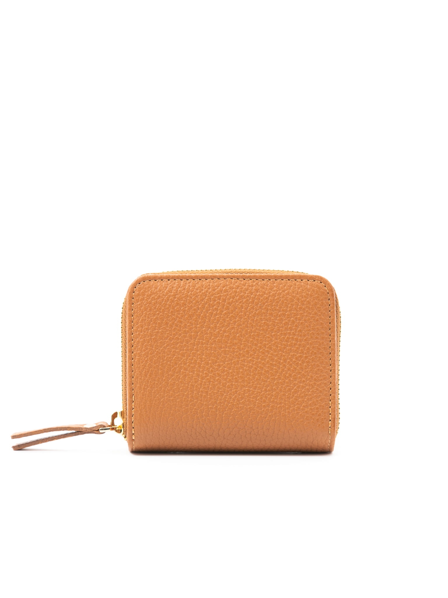 DIANA koniak portfel damski skórzany groszek