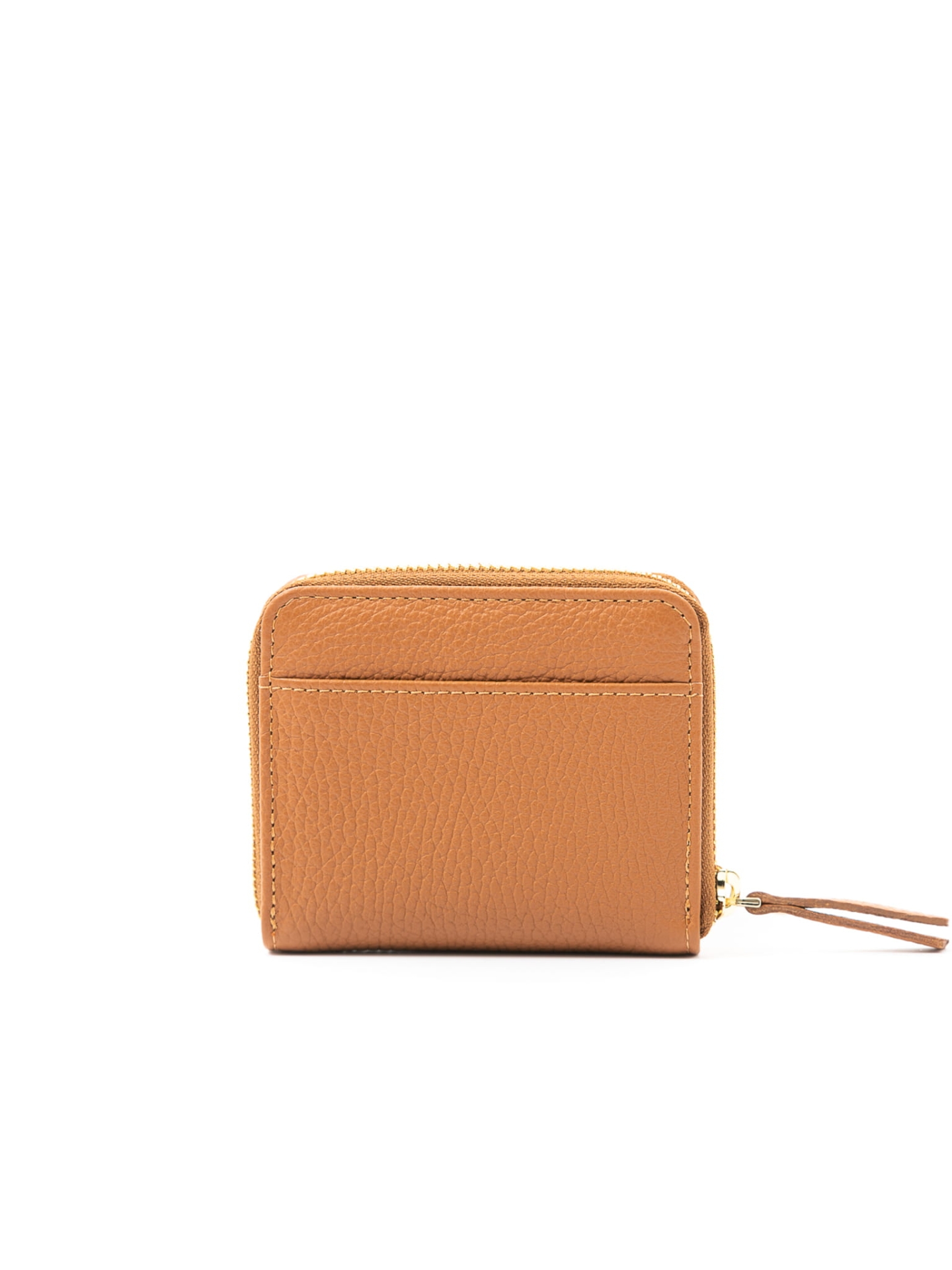 DIANA koniak portfel damski skórzany groszek