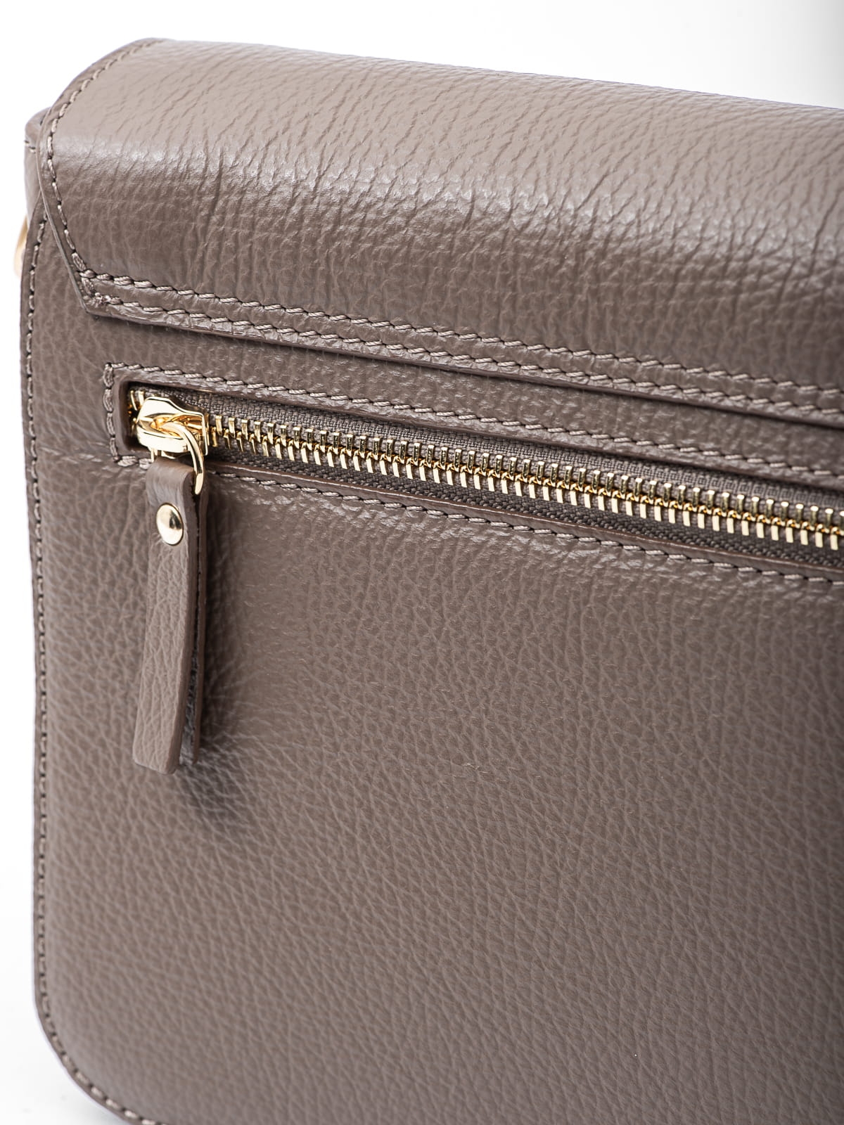 MARIA taupe skórzana torebka damska listonoszka torba na ramię