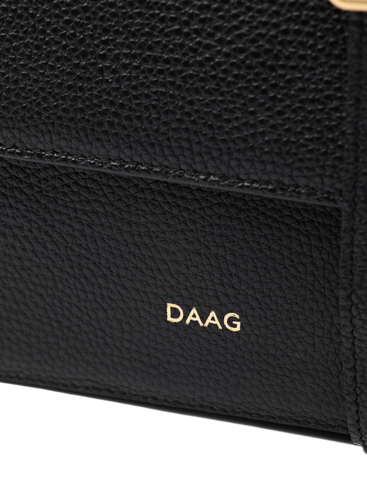 MARIA czarna skórzana torebka damska listonoszka torba na ramię