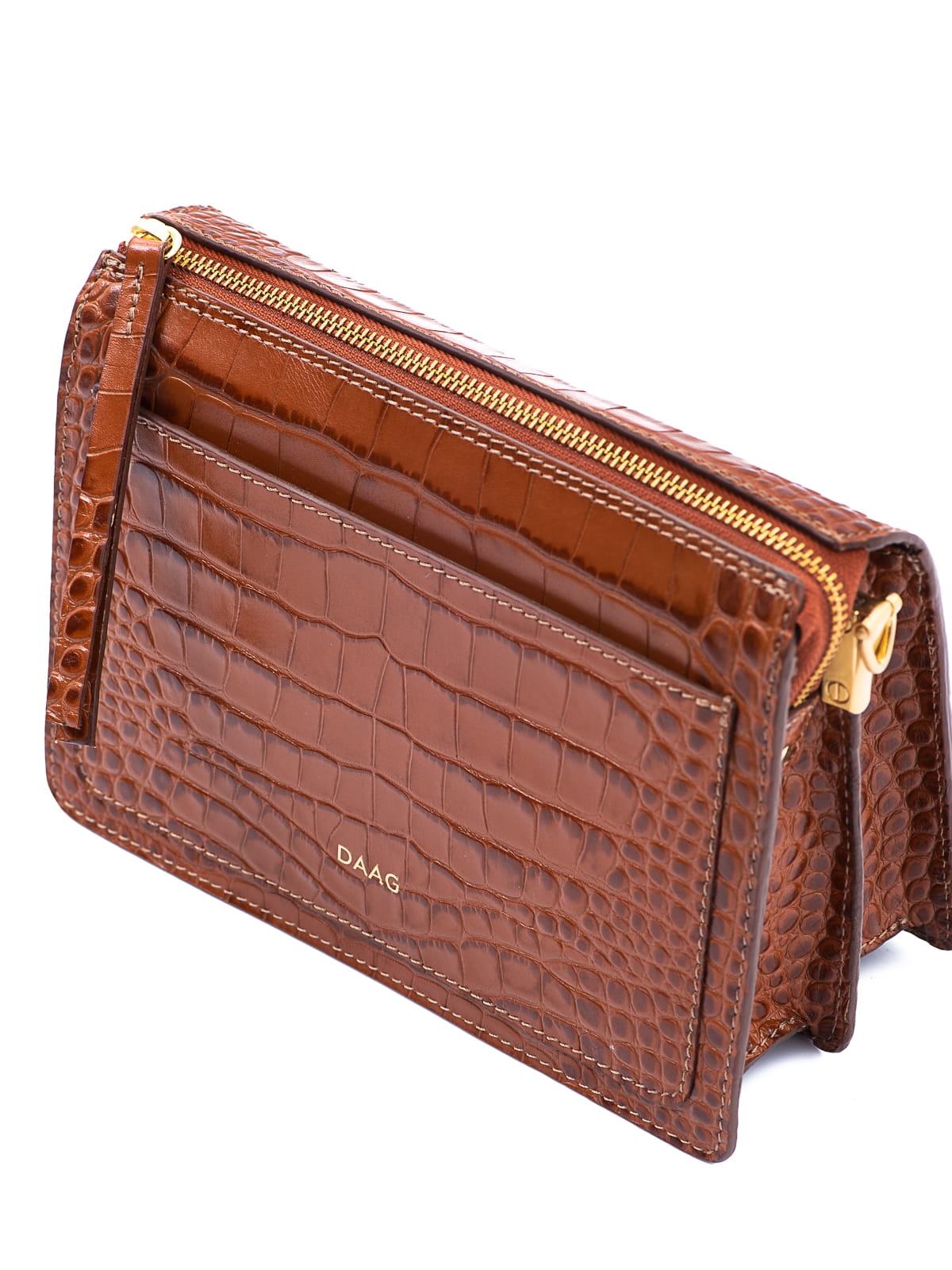 HARIETT camel skórzana torebka damska listonoszka torba na ramię